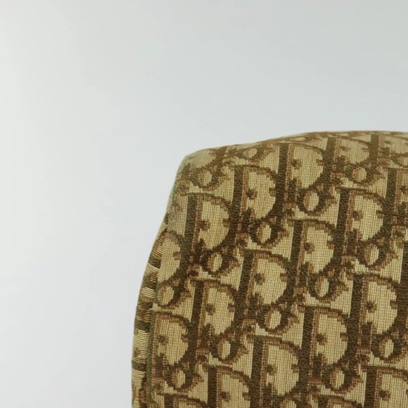 Christian Dior Trotter Canvas Boston Bag Brown Gold - Picture 7 of 16